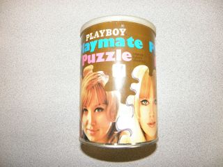 Vintage 1967 Playboy Playmate Centerfold Jigsaw Puzzle - Brown Can Label