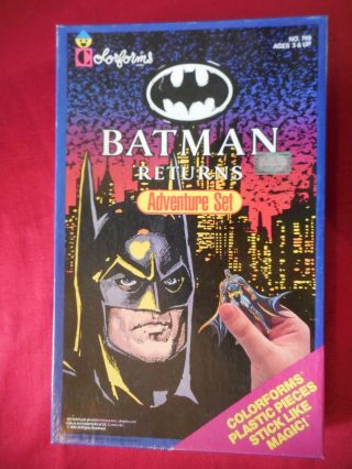 Vintage 1992 Colorforms Batman Returns (keaton Movie) Adventure Set Pretend Play