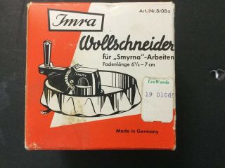 Vintage Imra Wollschneider Wool Cutter,  Latch Hook Rugs Smyrma German Made