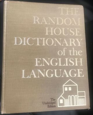 Vintage Book: The Random House Dictionary Of The English Language Unabridged Ed.