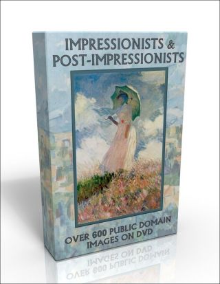 Dvd - Impressionists & Post - Impressionists - Over 600 Public Domain Images