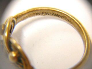 Kalevala Koru Finland: Vintage Bronze Ring.  Teljänneito / Horseman series.  Issue 4
