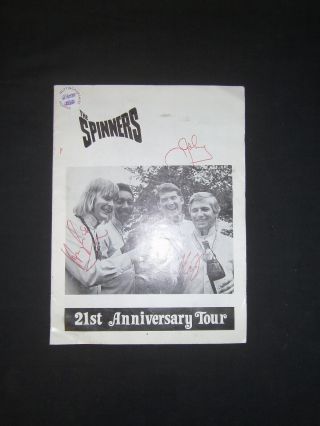 The Spinners 21st Anniversary Tour Signed Autograph Concert Programme 1979