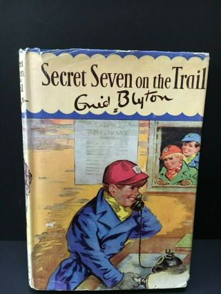 Vintage Hardback Enid Blyton Secret Seven On The Trail 1956 Early Edition