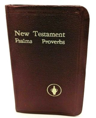 1971 Testament Psalms And Proverbs Pocket Bible The Gideons Vintage