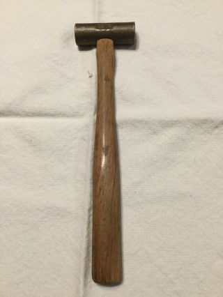 Vintage Ee & Co.  3oz Machinist/blacksmith Brass Head Hammer 7 - 3/4 " Long