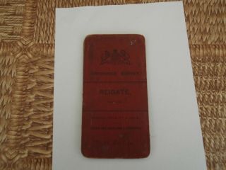 Red Edition Ordnance Survey,  Sheet 286 - Reigate,  Dated 1904
