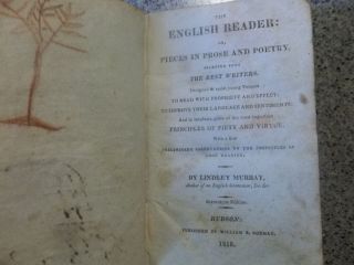 1818 Hardcover Book - The English Reader,  L.  Murray,  Pub By Wm E Norman,  Hudson Ny