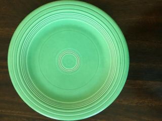 Vintage Fiestaware Green 10.  5 In.  Fiesta Dinner Plate 1930’s