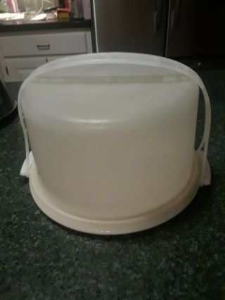 Vintage Tupperware 3 Pc.  Cake Taker Made In Usa
