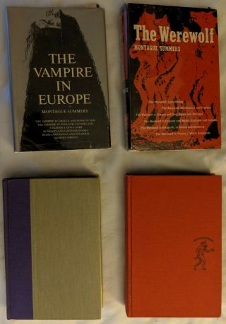 Montague Summers 1st Editions The Werewolf & The Vampire In Europe Occult Books