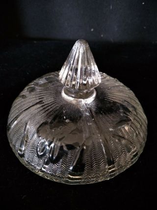 Iris And Herringbone Replacement Lid Only Clear Vintage Sugar Bowl Lid Only