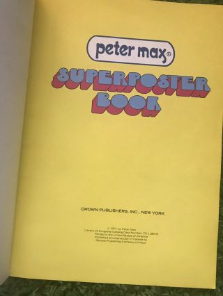 Peter Max / Superposter Book Softcover Fold Out Poster 1971 2