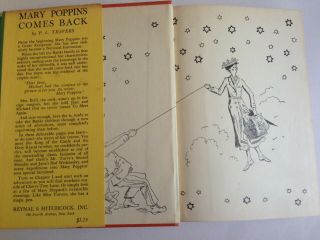 1943 MARY POPPINS COMES BACK P.  L.  Travers 1st/8th hardcover / dustjacket 4