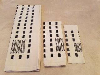 Vintage Bill Blass Bath Towel Set Classic Lines/stitch By Springmaid Pre - Owned