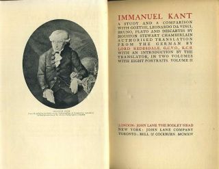 Houston Stewart Chamberlain / Immanuel Kant Study And Comparison With 1914