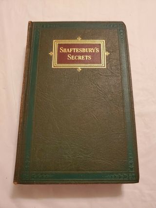 1929 The Book Of Shaftesbury 