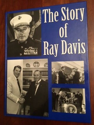 Signed Story Ray Davis General Of Marines,  Usmc,  Semper Fi,  Wwii,  Korean Vietnam