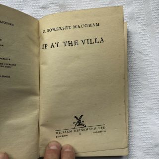 Somerset Maugham Up At The Villa 1st Edition Hb