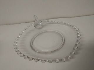 Vintage Imperial Candlewick Glassware Dish Curved Appetizer 7 "