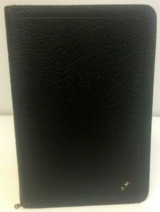 The Methodist Hymn Book With Tunes Leather Bound Zip Closure 1963 Vintage