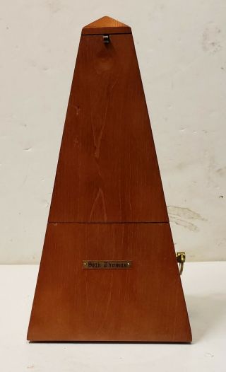 Vintage Seth Thomas Metronome De Maelzel 10 Wood - Brass Mechanical E873 - 006