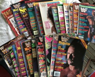 World Wrestling Federation (wwf) Vintage Monthly Magazines 1990 - 1992