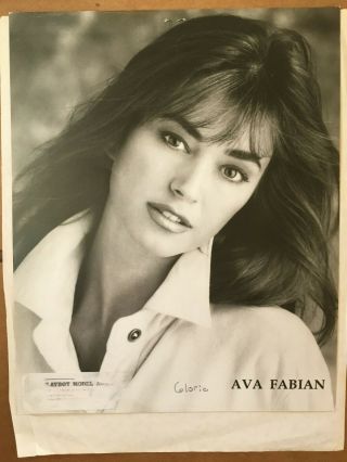 Ava Fabian Playboy Playmate Vintage Headshot Photo With Credits Trainin