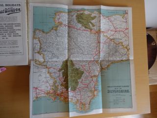Devon The Shire Of The Sea Kings 1924 Historic Great Western Railway Gwr Maps