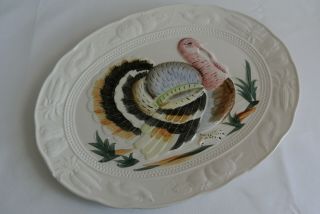 Vintage Thanksgiving Platter W/turkey