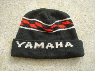 Vtg Yamaha Motocross Motorcycle Knit Cap Men 