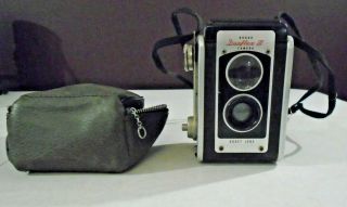Vintage Kodak Duaflex Iii Camera Kodet Lens With Strap And Case