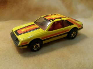 Vtg 1979/1980s Hot Wheels Rare Yellow Turbo Mustang Gt Gold Hot Ones Malaysia