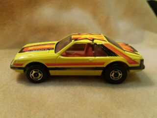 VTG 1979/1980s HOT WHEELS RARE Yellow TURBO MUSTANG GT GOLD HOT ONES MALAYSIA 2