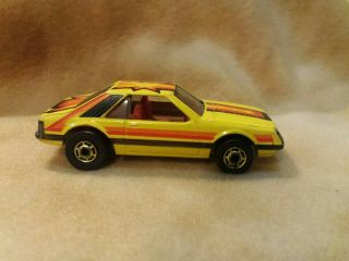 VTG 1979/1980s HOT WHEELS RARE Yellow TURBO MUSTANG GT GOLD HOT ONES MALAYSIA 5