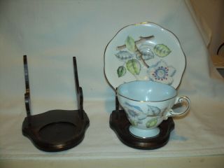 Vintage Tea Cup & Saucer Wood Display Holders