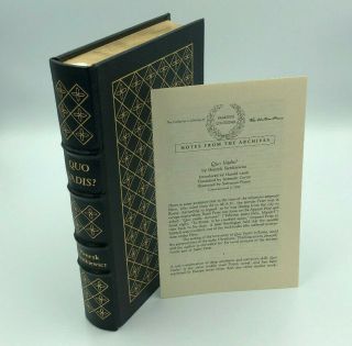 Quo Vadis? By Henryk Sienkiewicz - Easton Press Famous Editions Leather