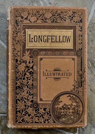 Antique 1884 The Complete Poetical Of Henry Longfellow Illustrated Book