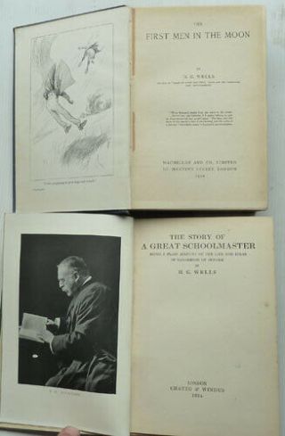 H,  G,  WELLS,  THE STORY OF A GREAT SCHOOLMASTER,  1924 FIRST EDITION PLUS 1 OTHER 2