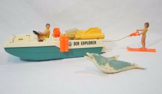 Vintage 1976 Fisher Price 310 Adventure People Sea Explorer Set Boat Diver Sub