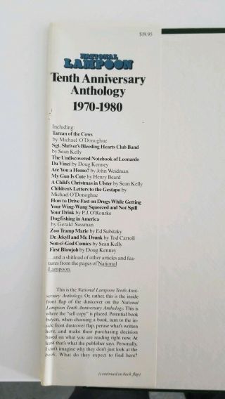 National Lampoon 10th Anniversary Anthology 1970 - 1980 Simon Schuster Hardcover 6
