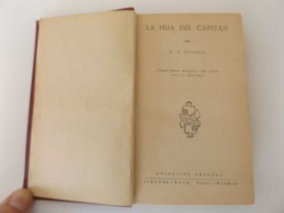 C1930 La Hija Del Capitan By A.  S.  Puchkin Traduccion Directa Del Ruso Spanish Ed