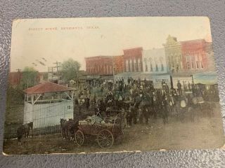 Vintage 1909 Postcard Street Scene Henrietta Texas