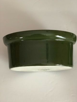 VINTAGE HALL 97 SMALL DARK GREEN OVAL COVERED CASSEROLE DISH 5