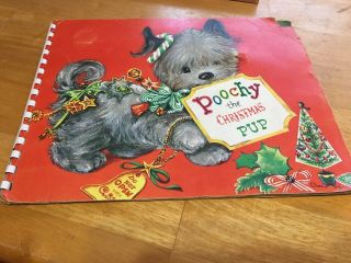 Poochy The Christmas Pup Pop Up Book By Beth Vardon Vintage 1950s