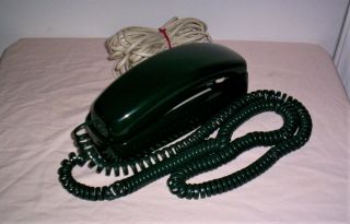 Old Vintage At&t Trimline 210 Dark Green Wall/desk Phone In Ex Cond Great