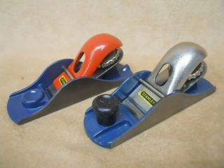 Vintage (set Of 2) - Stanley Block Planes - Made In England - 6&5/8 In.  - Orig.  Cond