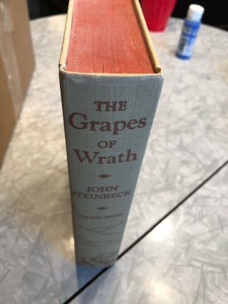 THE GRAPES OF WRATH 1st Edition JOHN STEINBECK 1939 Immaculate 2