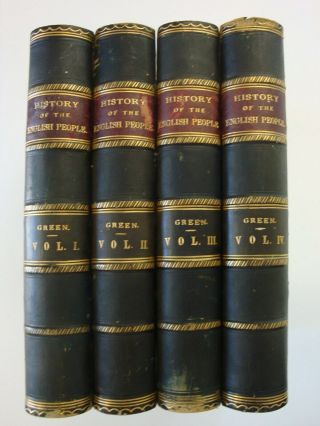 A Short History Of The English People,  Illustrated Edition,  4 Vols Jr Green 1892