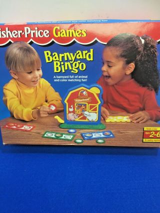 Vintage 1997 Fisher Price Barnyard Bingo Game 78872